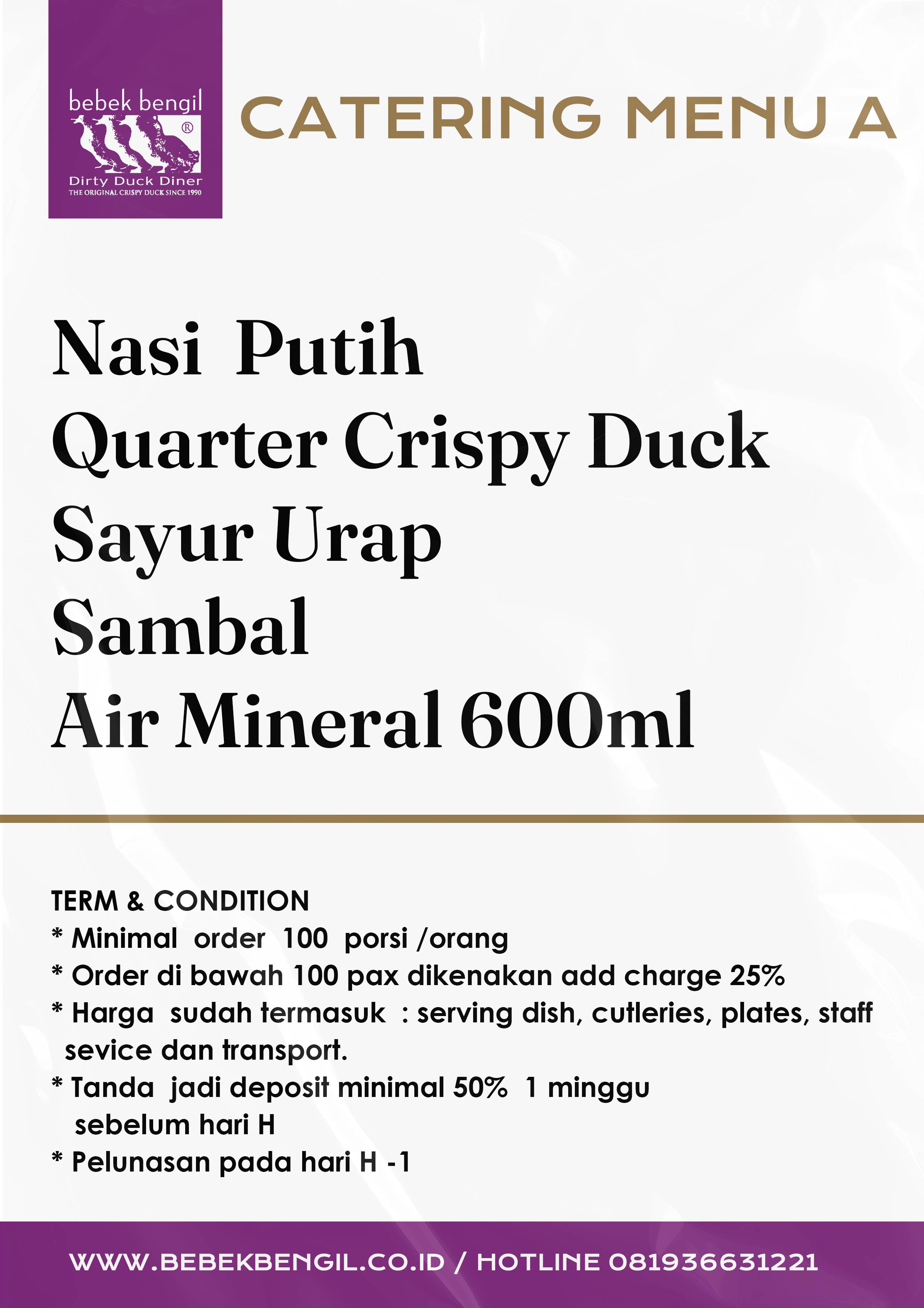CATERING MENU A