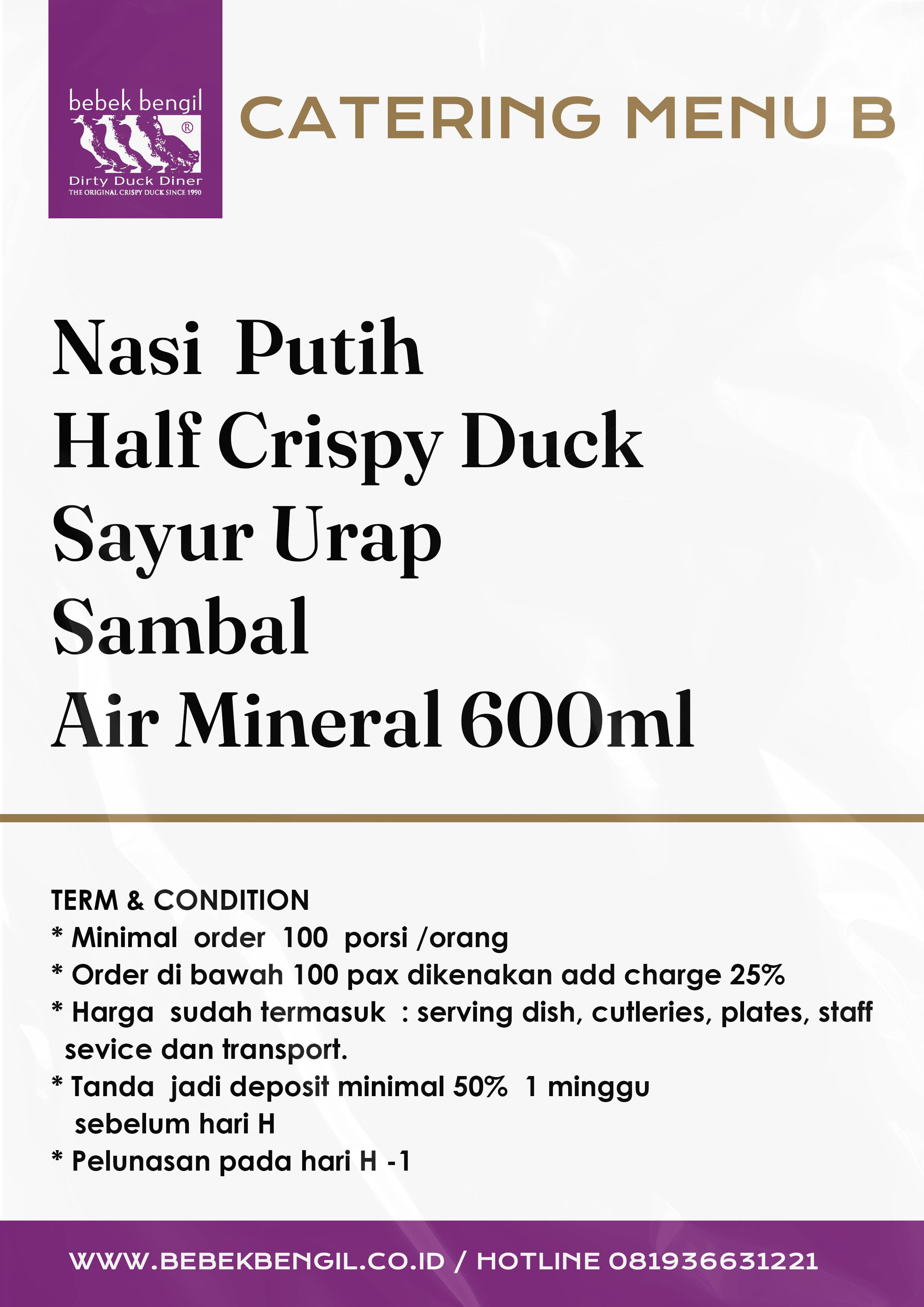 CATERING MENU B